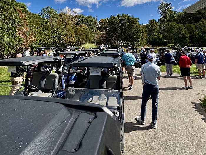 Start of golf tournament