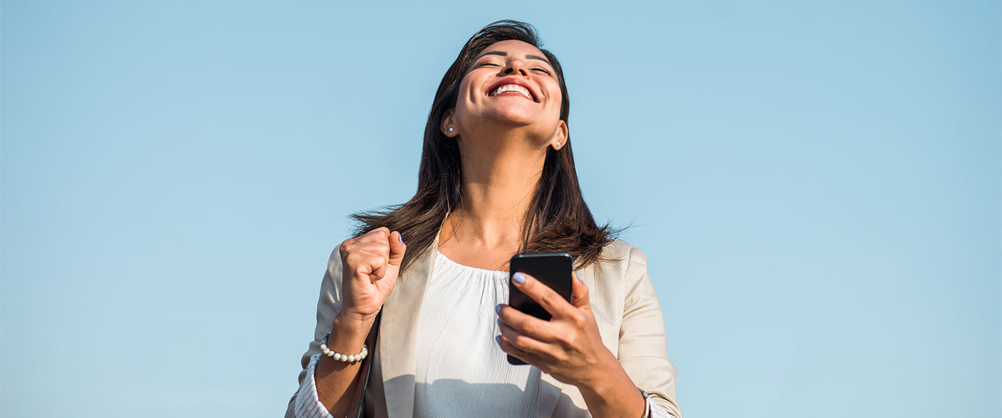 Woman relieved after paying off debt