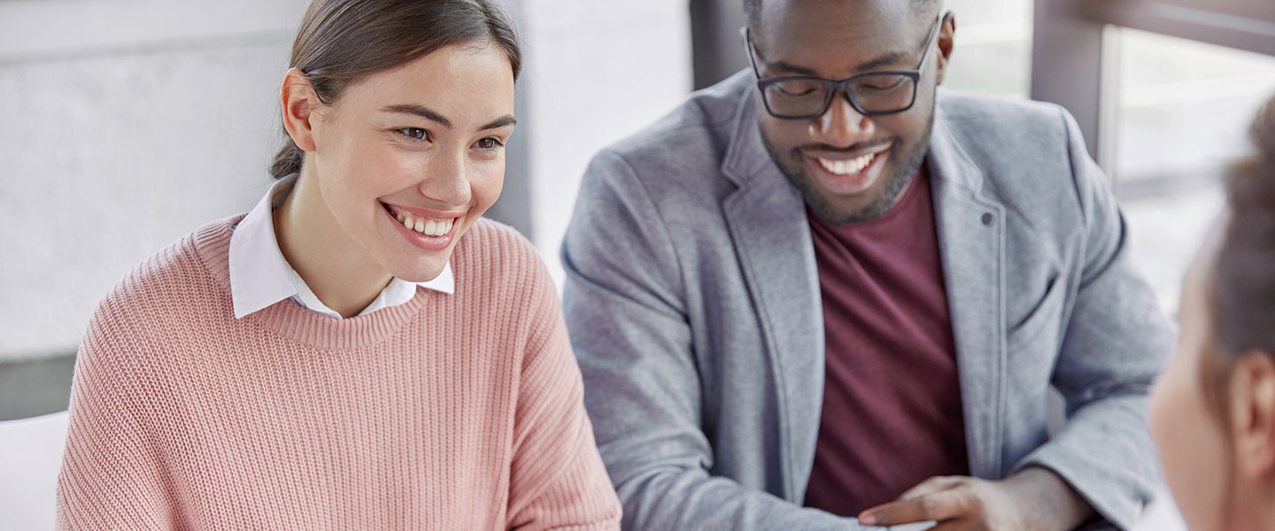 A couple opening up a special account